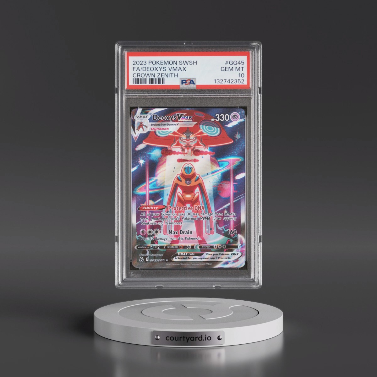 2023 Pokémon Sword and Shield Crown Zenith #GG45 Deoxys Vmax - Full Art (PSA 10 GEM MINT)