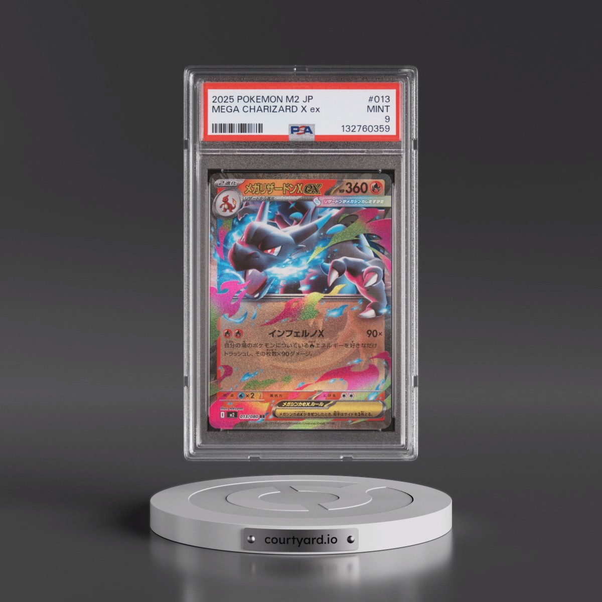 2025 Pokémon M2-Inferno X #013 Mega Charizard X EX - Holo (PSA 9 MINT)