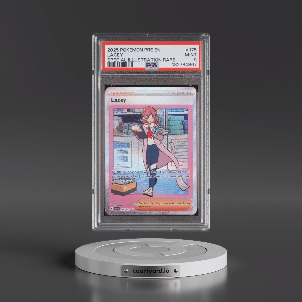 2025 Pokémon Pre EN-Prismatic Evolutions #175 Lacey - Special Illustration Rare (PSA 9 MINT)