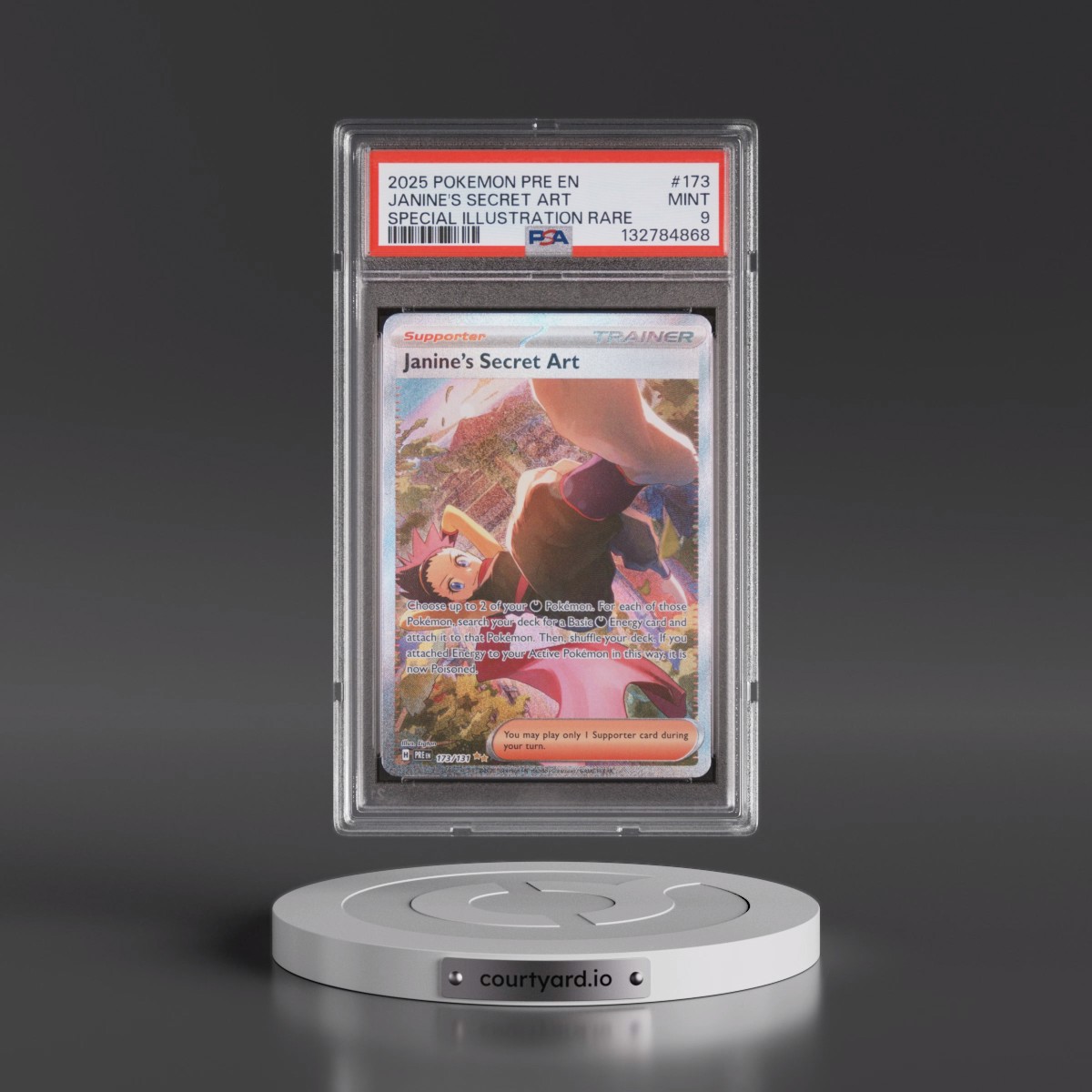 2025 Pokémon Pre EN-Prismatic Evolutions #173 Janine's Secret Art - Special Illustration Rare (PSA 9 MINT)