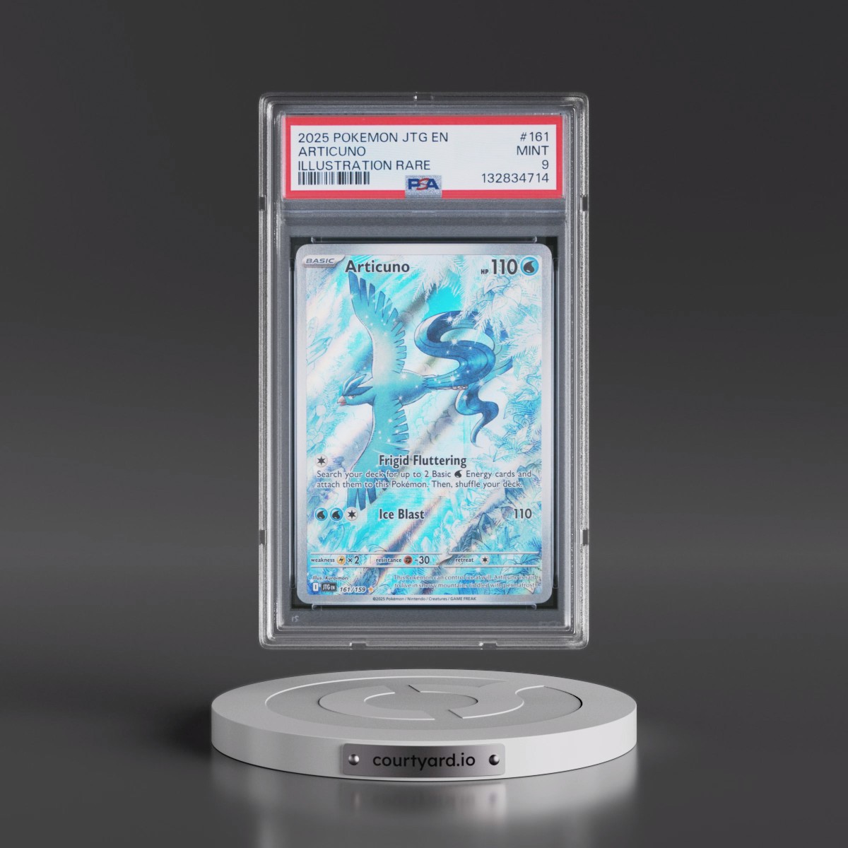 2025 Pokémon Jtg EN-Journey Together #161 Articuno - Illustration Rare (PSA 9 MINT)