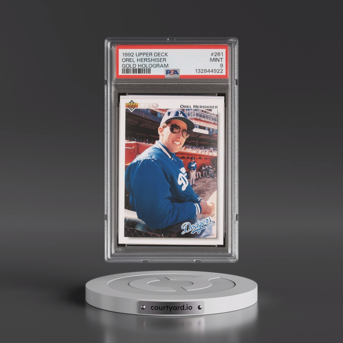 1992 Upper Deck #261 Orel Hershiser - Gold Hologram (PSA 9 MINT)