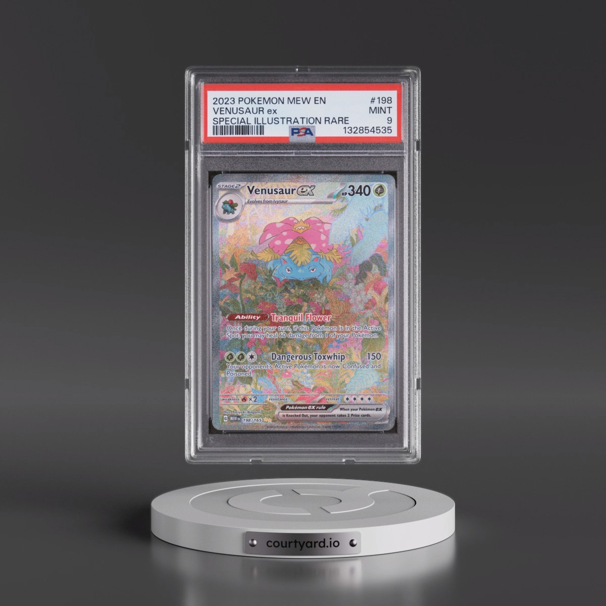2023 Pokémon Mew EN-151 #198 Venusaur EX - Holo Special Illustration Rare (PSA 9 MINT)