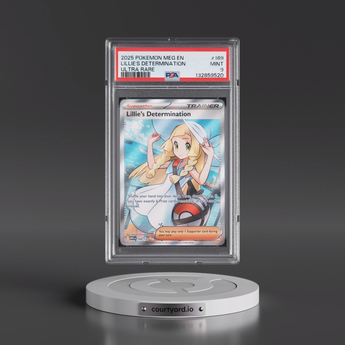 2025 Pokémon Meg EN-Mega Evolution #169 Lillie's Determination - Ultra Rare (PSA 9 MINT)