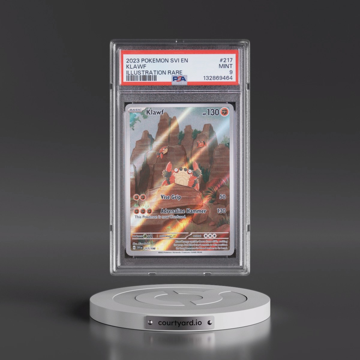2023 Pokémon Svi EN-Scarlet & Violet #217 Klawf - Illustration Rare (PSA 9 MINT)