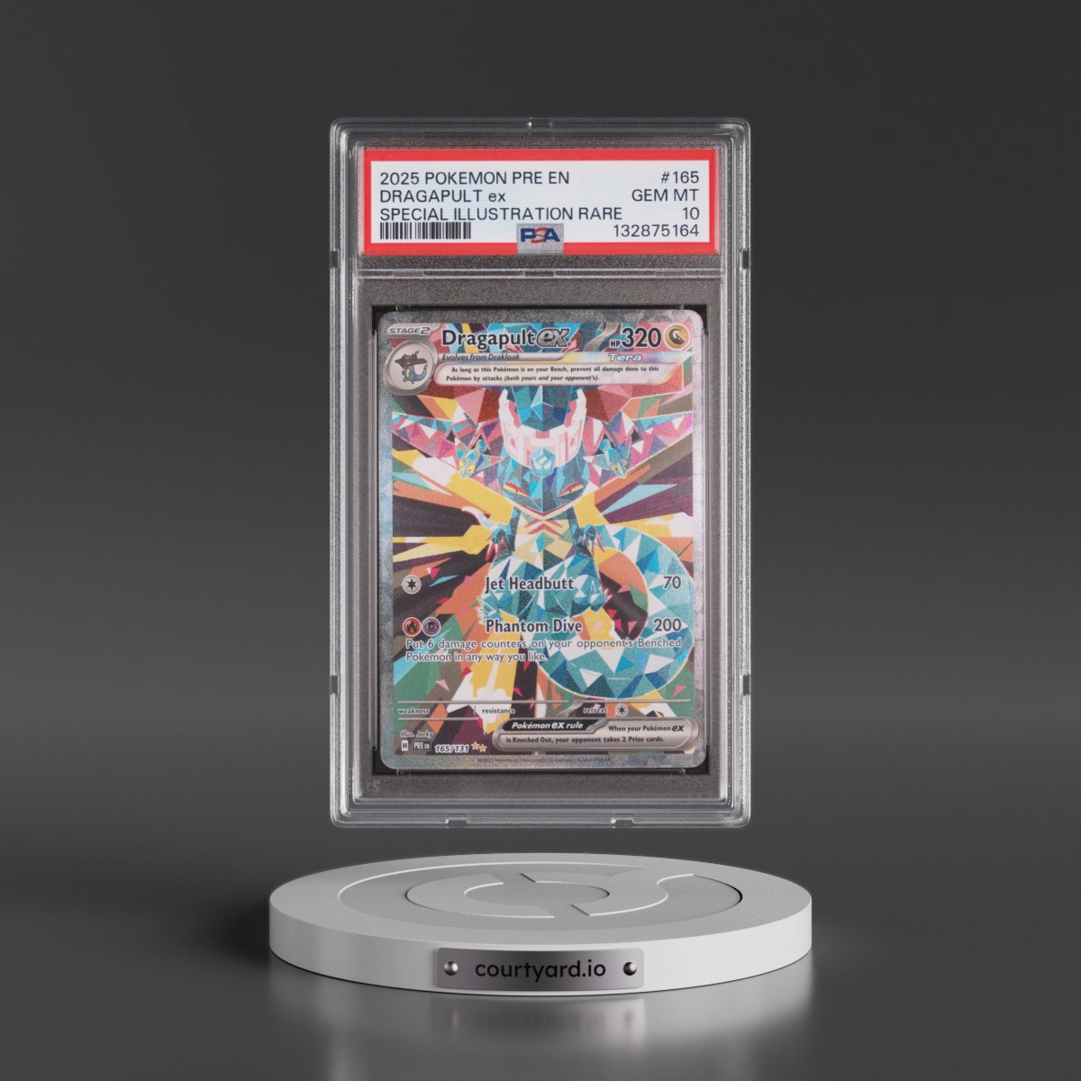 2025 Pokémon Pre EN-Prismatic Evolutions #165 Dragapult EX - Holo Special Illustration Rare (PSA 10 GEM MINT)