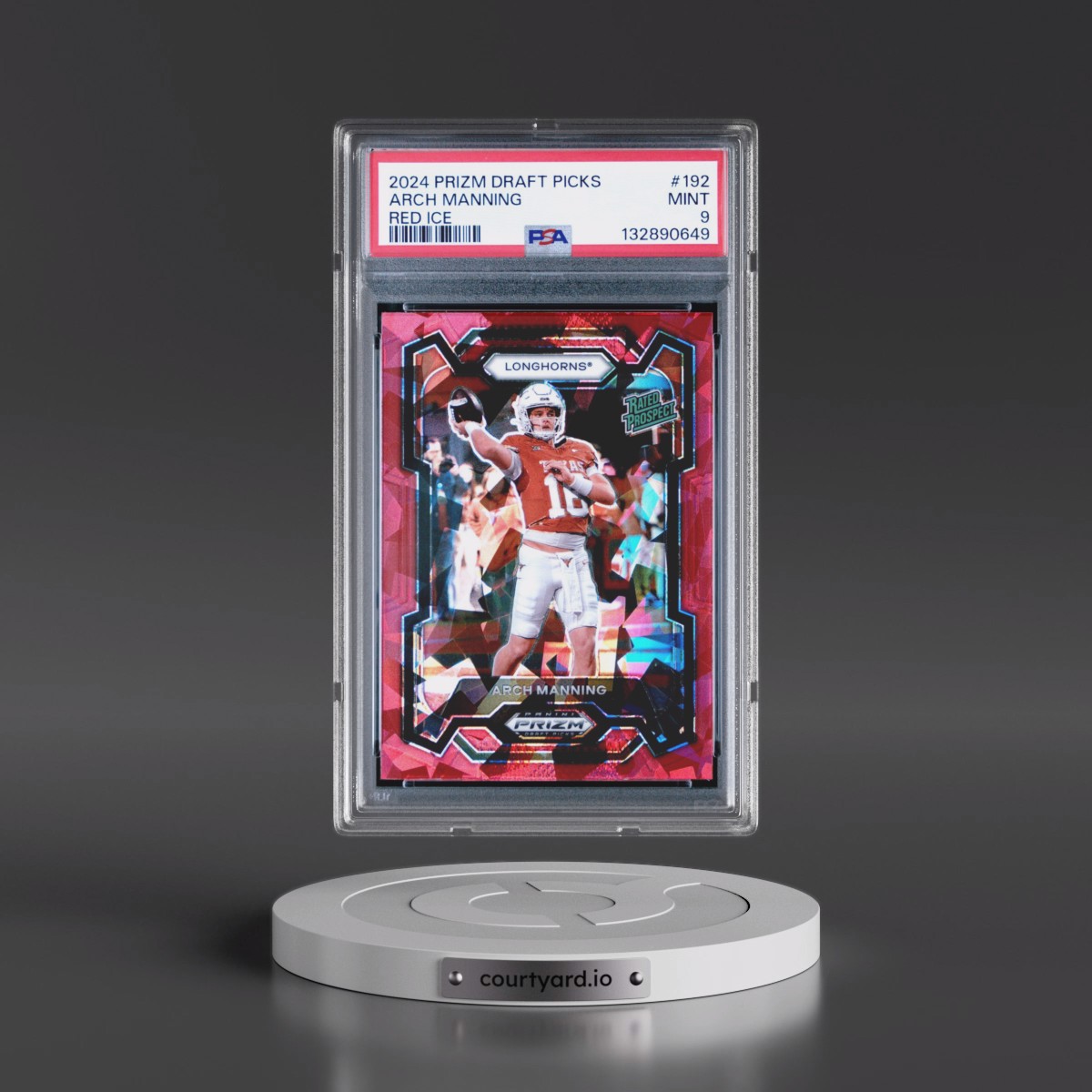 2024 Panini Prizm Draft Picks #192 Arch Manning - Red Ice (PSA 9 MINT)