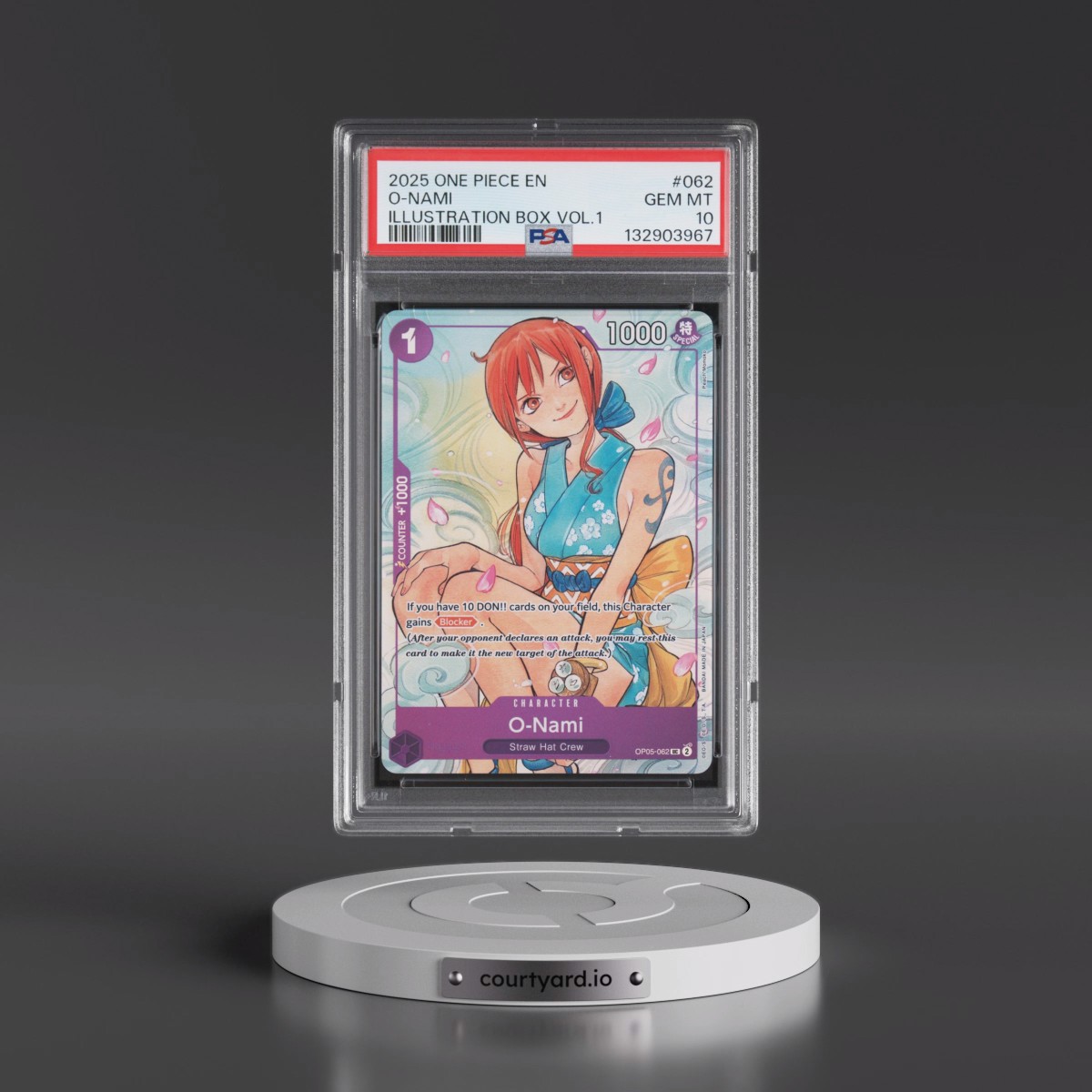 2025 One Piece Promos #062 O-Nami - Illustration Box Vol 1 (PSA 10 GEM MINT)