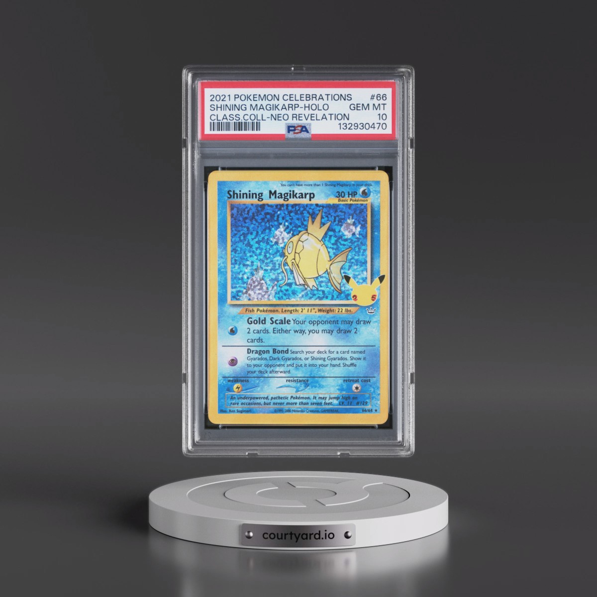 2021 Pokémon Celebrations Classic Collection #66 Shining Magikarp - Holo Holo (PSA 10 GEM MINT)