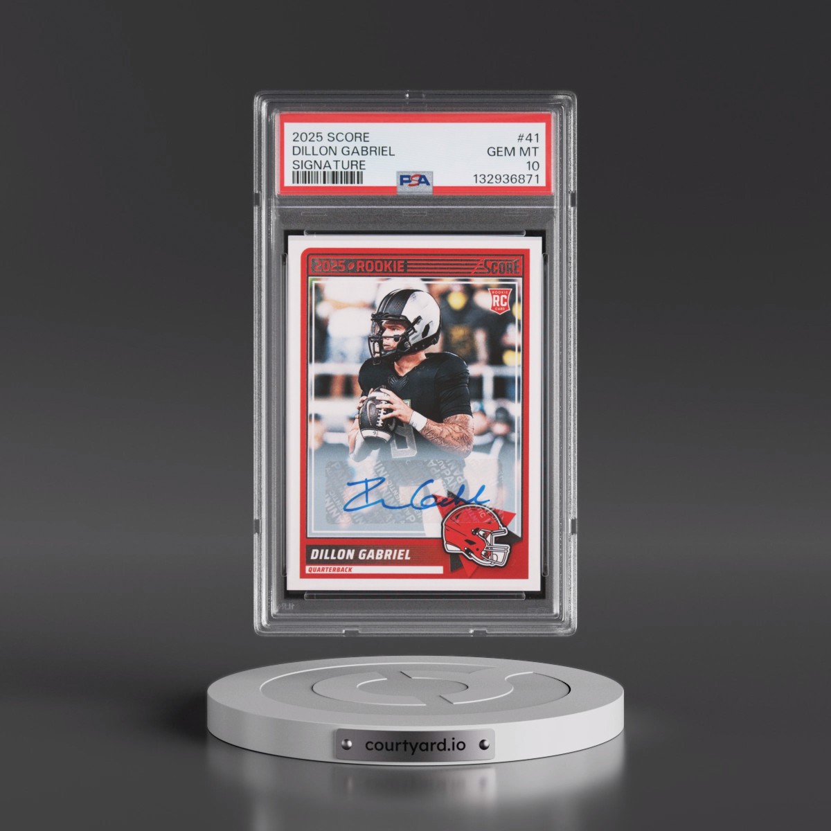 2025 Panini Score Dillon Gabriel - Rookie-Signature #41 PSA 10