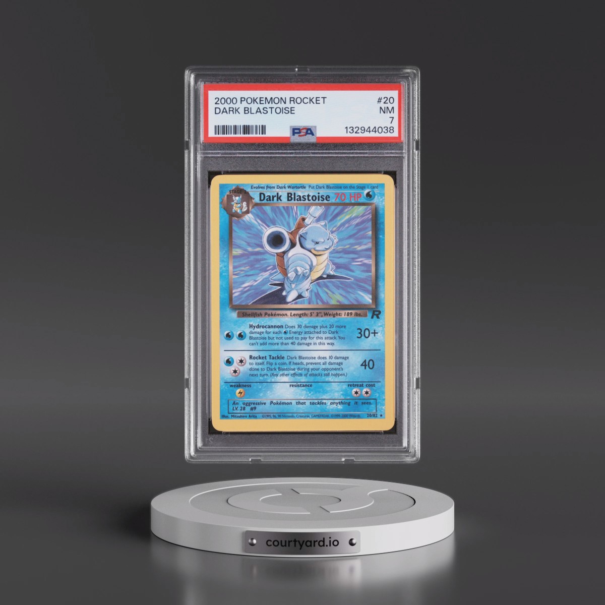 2000 Pokémon Rocket #20 Dark Blastoise (PSA 7 NM)