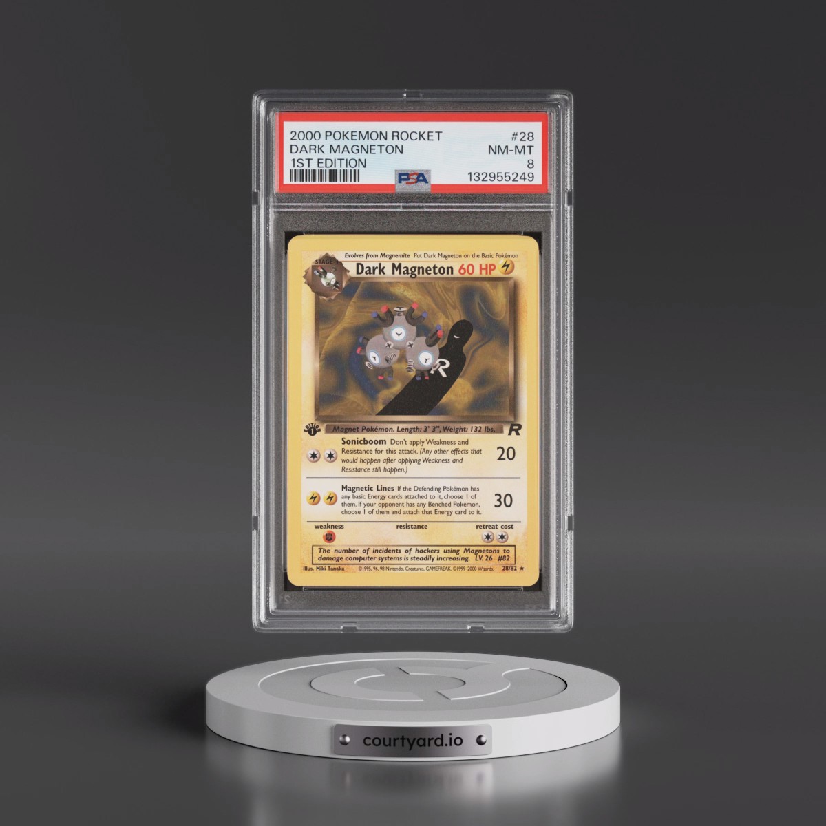 2000 Pokémon Rocket #28 Dark Magneton - 1st Edition (PSA 8 NM-MT)
