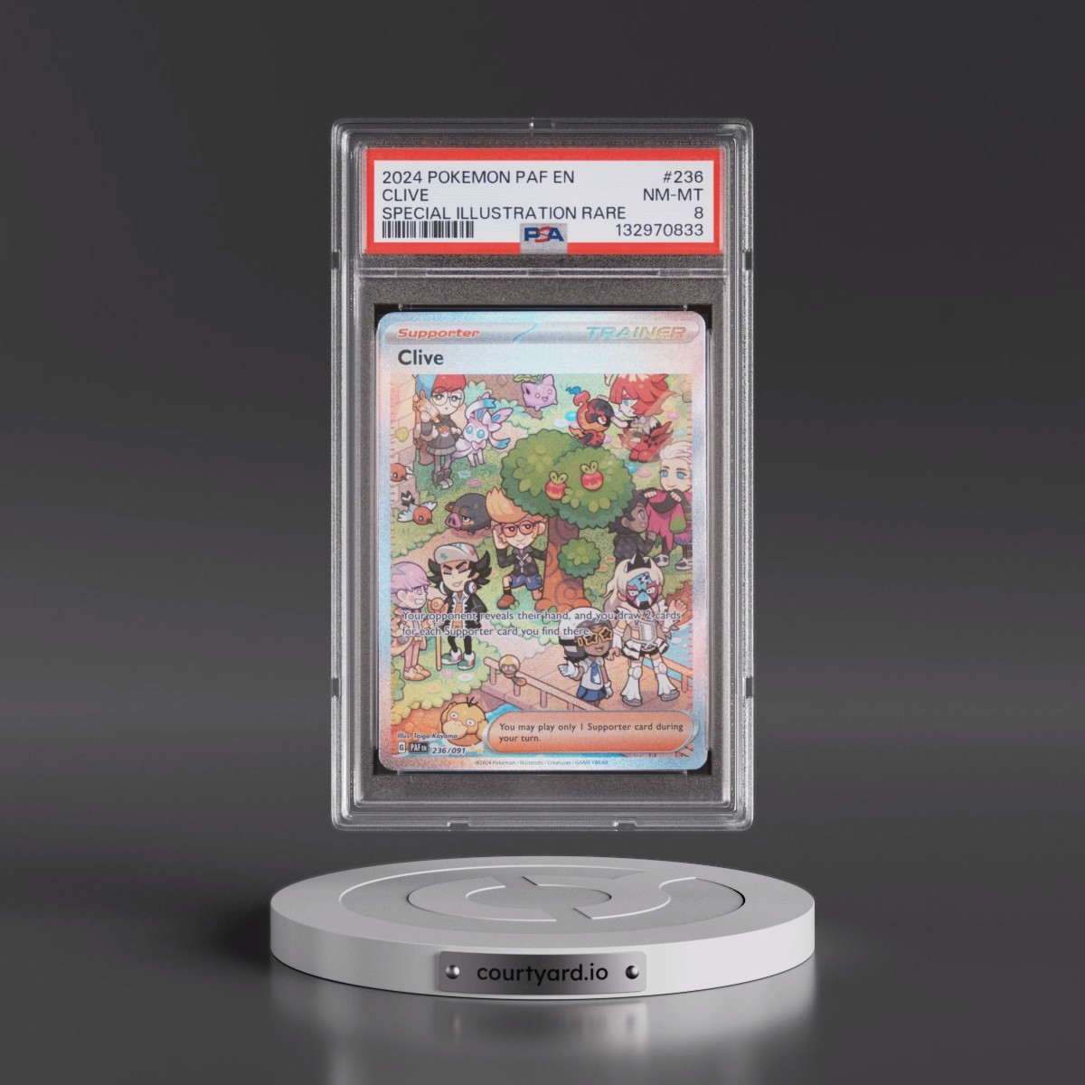 2024 Pokémon Paf EN-Paldean Fates #236 Clive - Special Illustration Rare (PSA 8 NM-MT)
