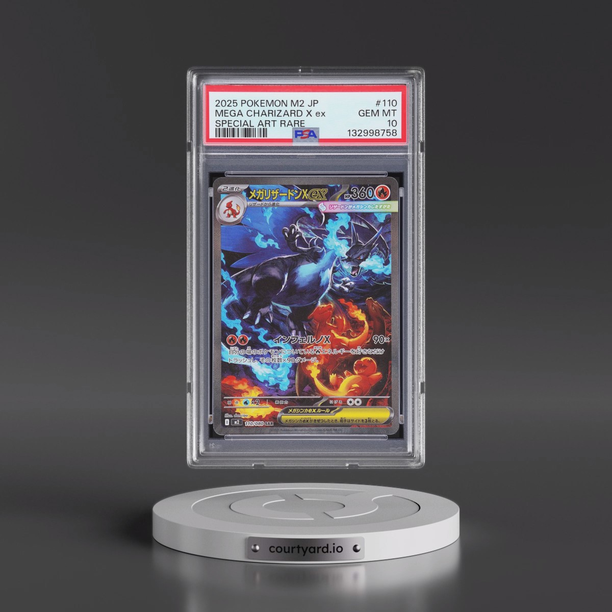 2025 Pokémon M2-Inferno X #110 Mega Charizard X EX - Holo Special Art Rare (PSA 10 GEM MINT)