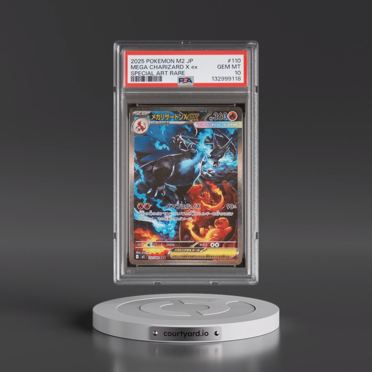 2025 Pokémon M2-Inferno X #110 Mega Charizard X EX - Holo Special Art Rare (PSA 10 GEM MINT)