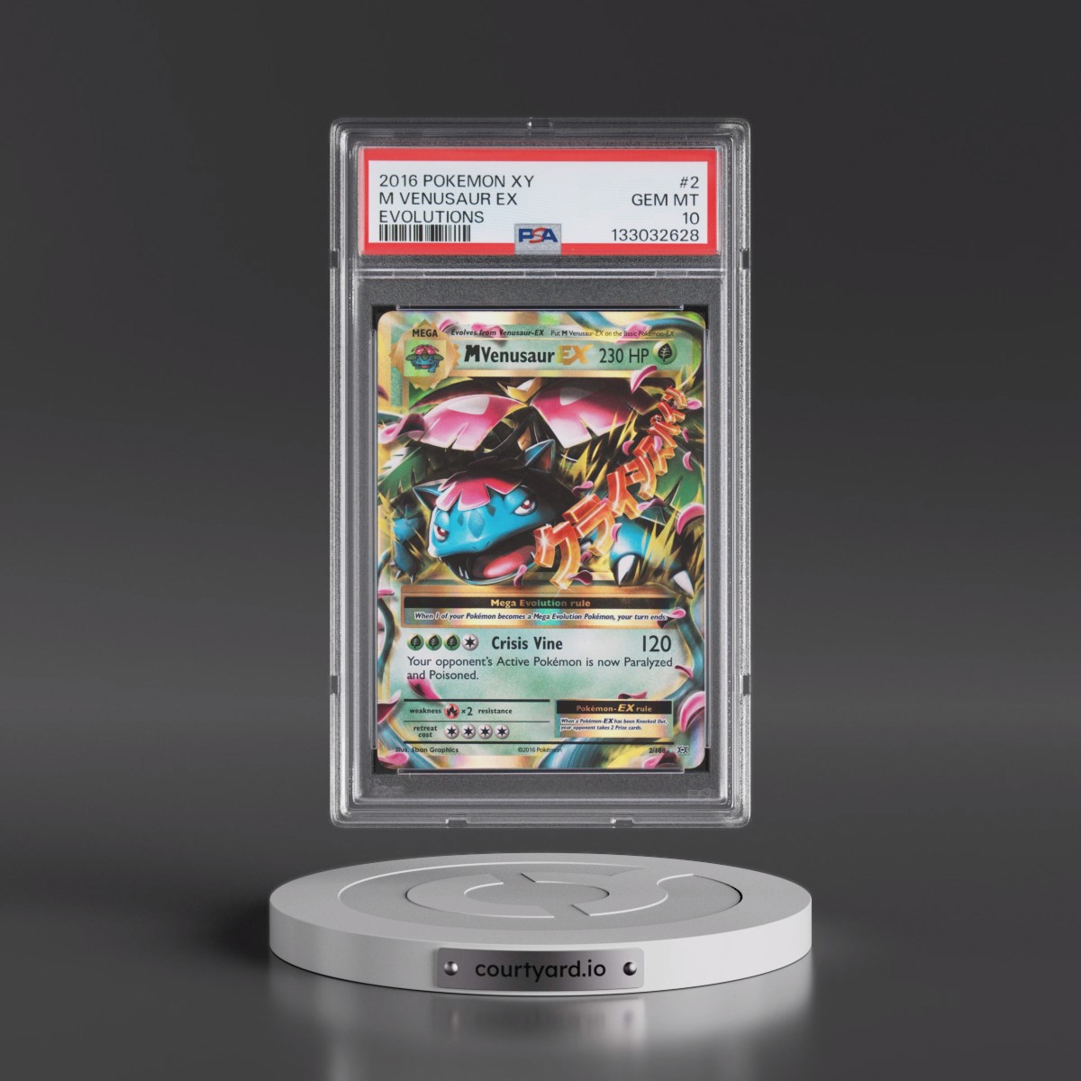 2016 Pokémon XY Evolutions #2 M Venusaur EX - Holo (PSA 10 GEM MINT)