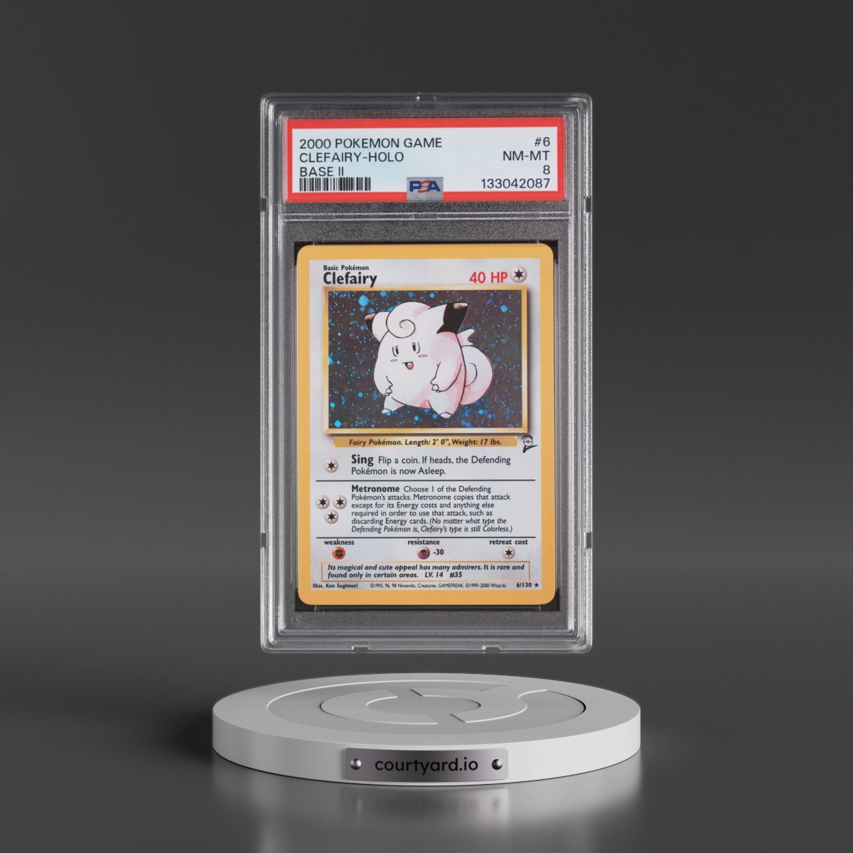 2000 Pokémon Game Base II #6 Clefairy - Holo (PSA 8 NM-MT)