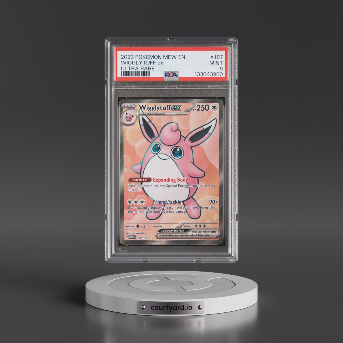 2023 Pokémon Mew EN-151 #187 Wigglytuff EX - Holo Ultra Rare (PSA 9 MINT)