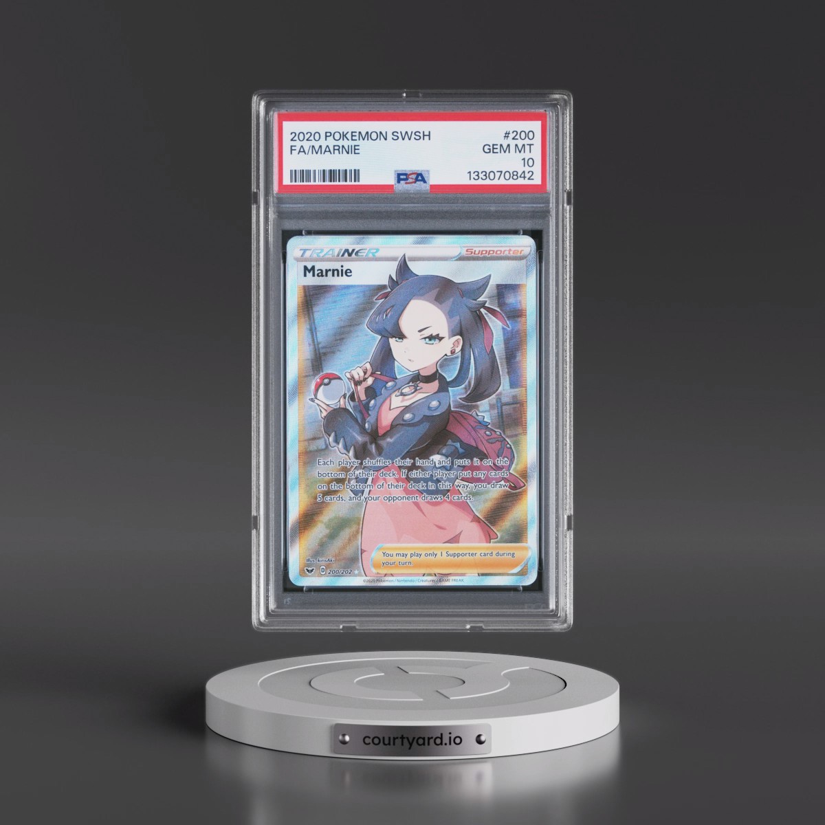 2020 Pokémon Sword & Shield #200 Marnie - Full Art (PSA 10 GEM MINT)