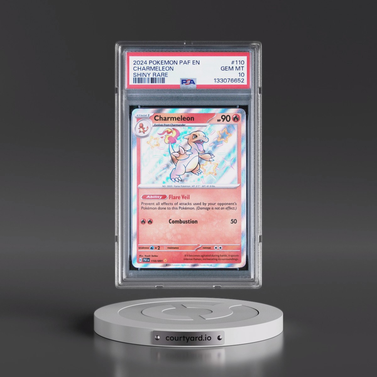 2024 Pokémon Paf EN-Paldean Fates #110 Charmeleon - Shiny Rare (PSA 10 GEM MINT)