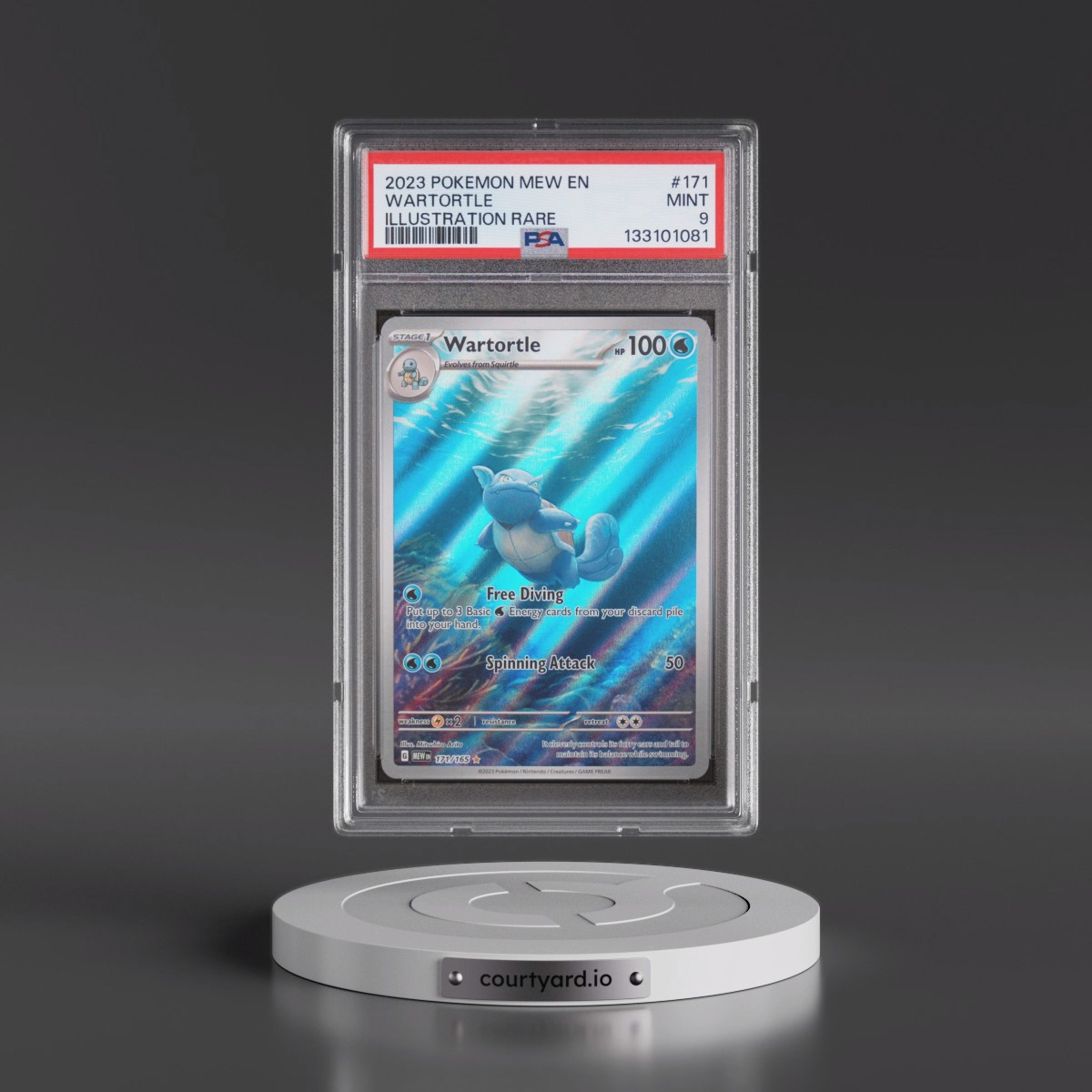 2023 Pokémon Mew EN-151 #171 Wartortle - Illustration Rare (PSA 9 MINT)