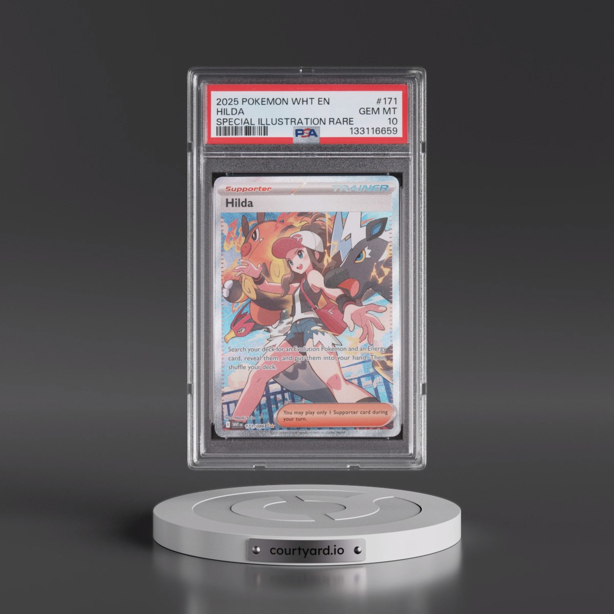 2025 Pokémon Wht EN-White Flare #171 Hilda - Special Illustration Rare (PSA 10 GEM MINT)