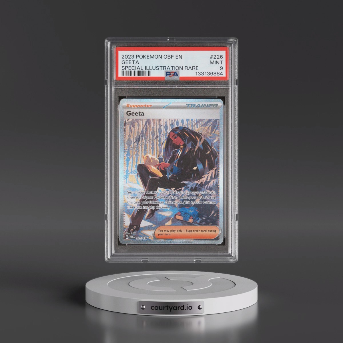 2023 Pokémon Obf EN-Obsidian Flames #226 Geeta - Special Illustration Rare (PSA 9 MINT)