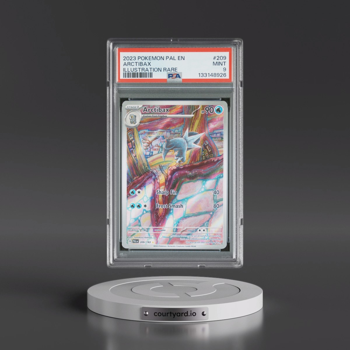 2023 Pokémon Pal EN-Paldea Evolved #209 Arctibax - Illustration Rare (PSA 9 MINT)