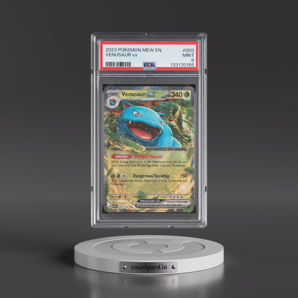 2023 Pokémon Mew EN-151 #003 Venusaur EX - Holo (PSA 9 MINT)