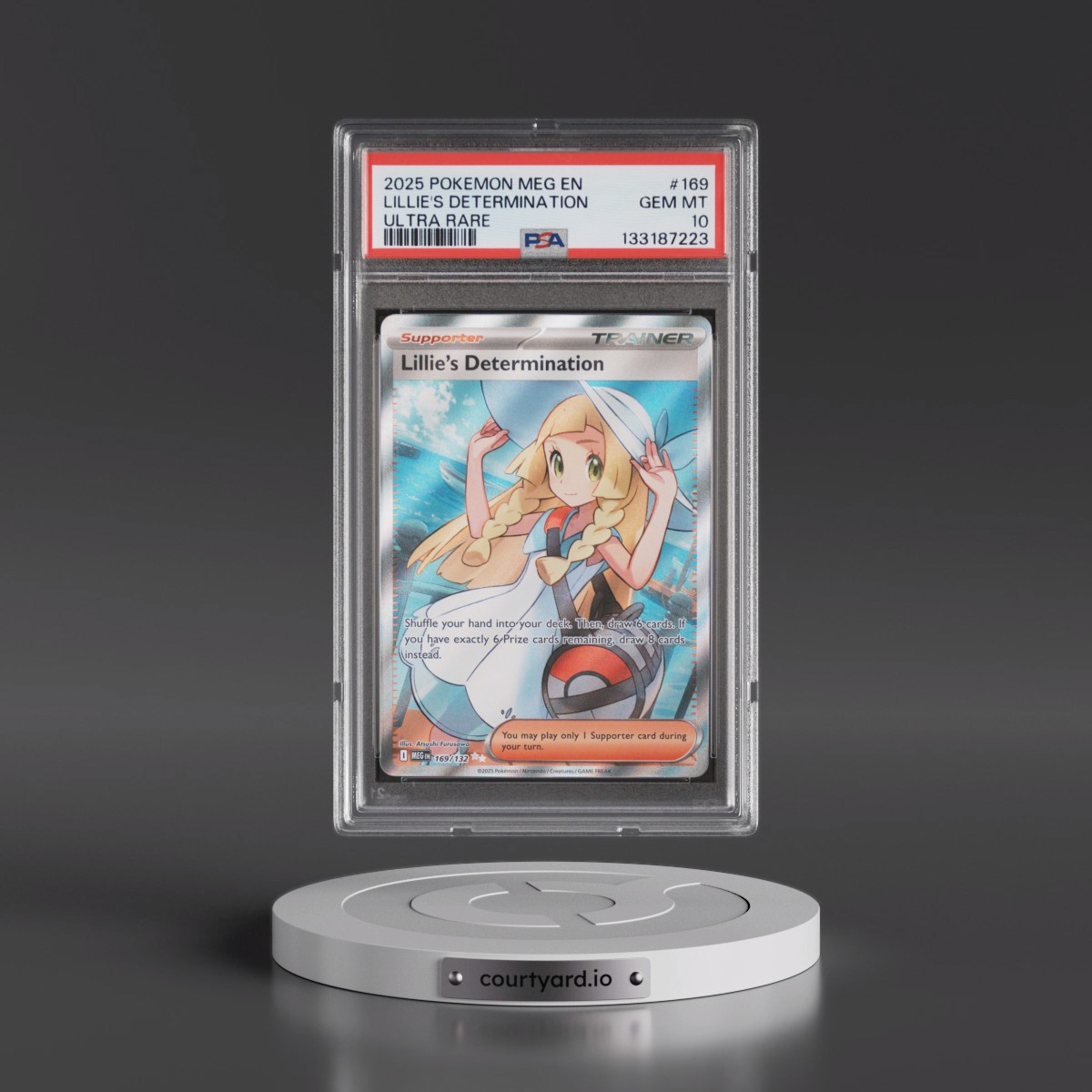 2025 Pokémon Meg EN-Mega Evolution #169 Lillie's Determination - Ultra Rare (PSA 10 GEM MINT)