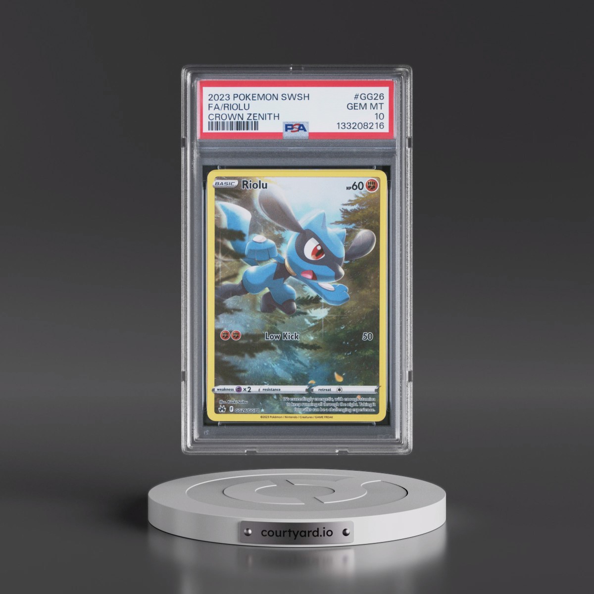2023 Pokémon Sword and Shield Crown Zenith #GG26 Riolu - Full Art (PSA 10 GEM MINT)