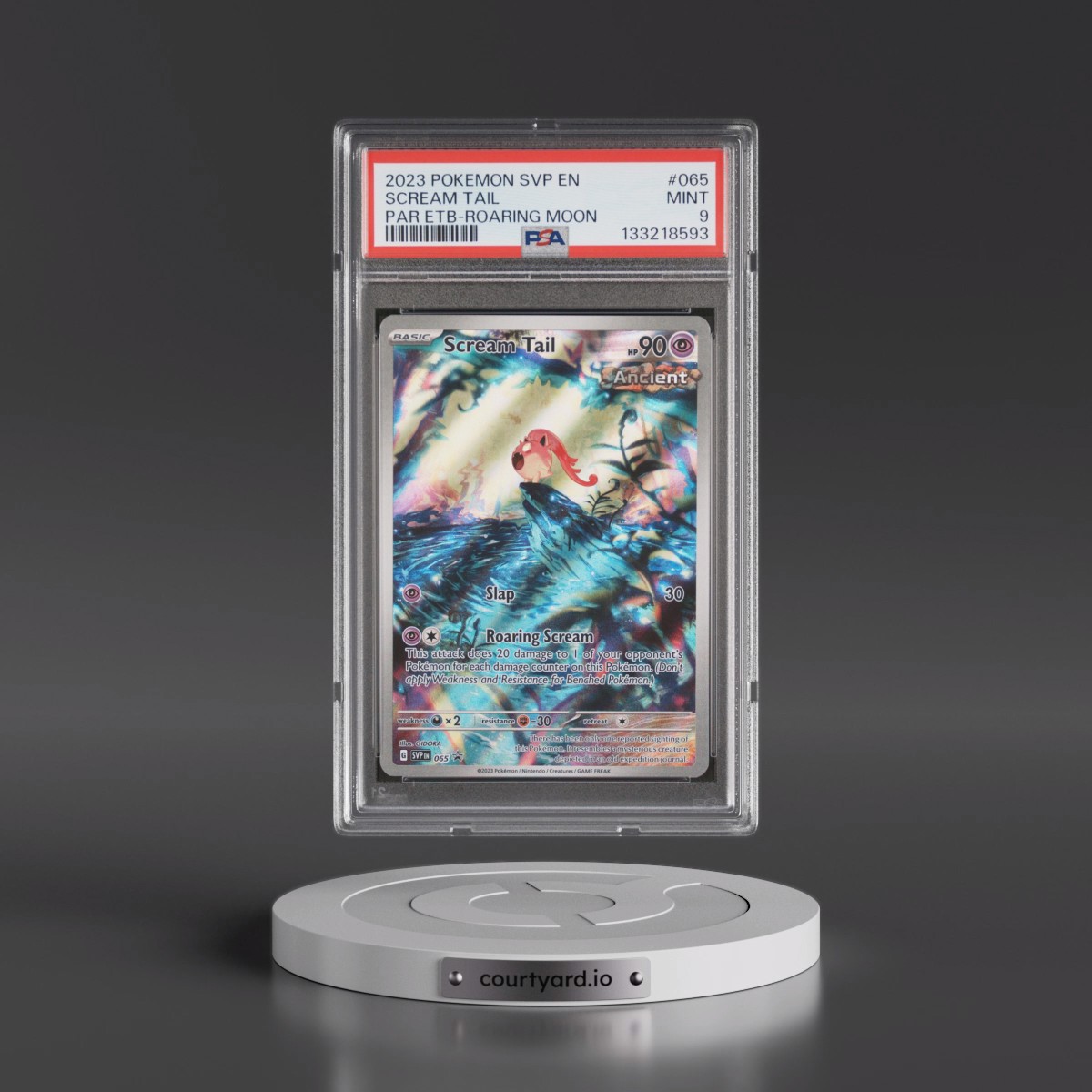 2023 Pokémon Svp EN-SV Black Star Promo #065 Scream Tail - Paradox Rift Elite Trainer Box-Roaring Moon (PSA 9 MINT)