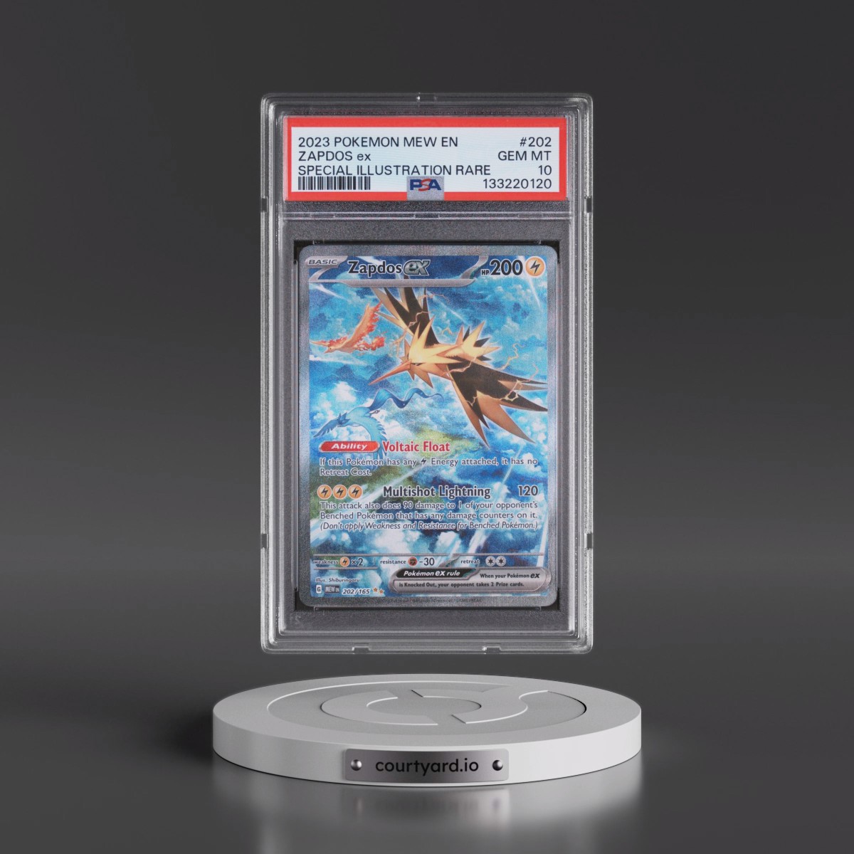 2023 Pokémon Mew EN-151 #202 Zapdos EX - Holo Special Illustration Rare (PSA 10 GEM MINT)