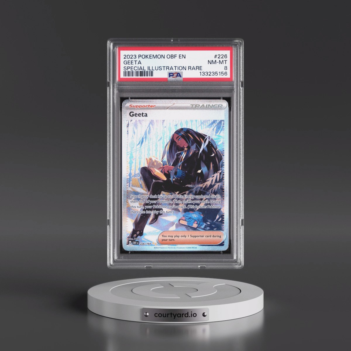 2023 Pokémon Obf EN-Obsidian Flames #226 Geeta - Special Illustration Rare (PSA 8 NM-MT)