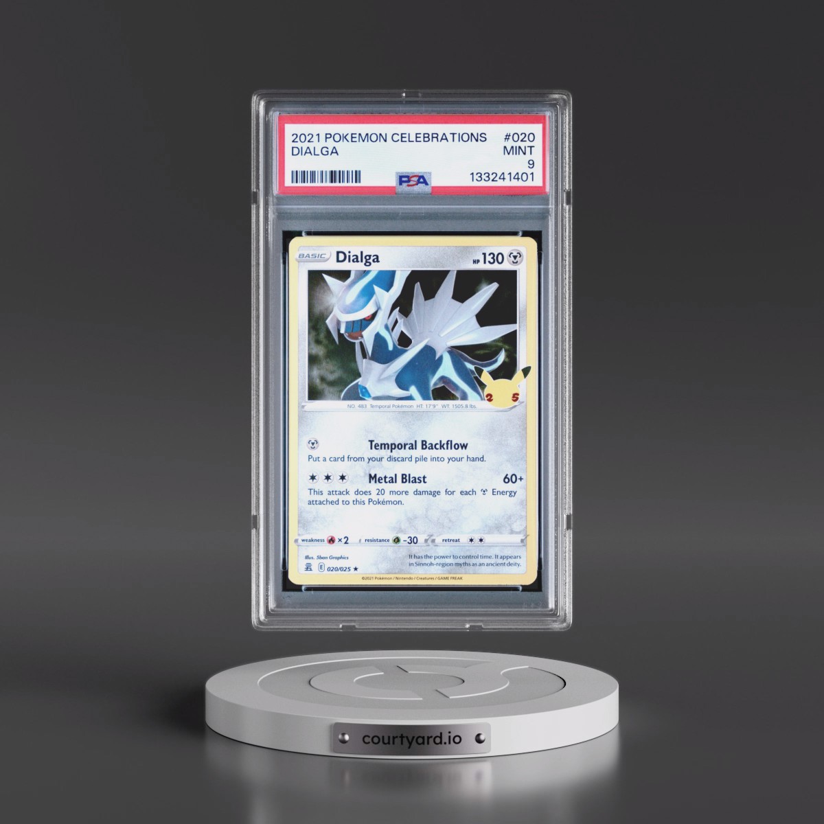 2021 Pokémon Celebrations #020 Dialga (PSA 9 MINT)