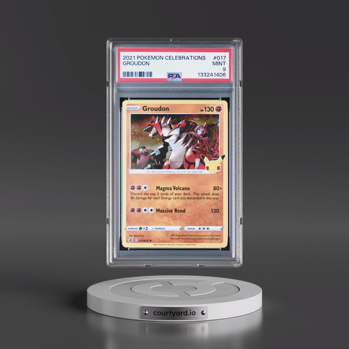2021 Pokémon Celebrations #017 Groudon (PSA 9 MINT)