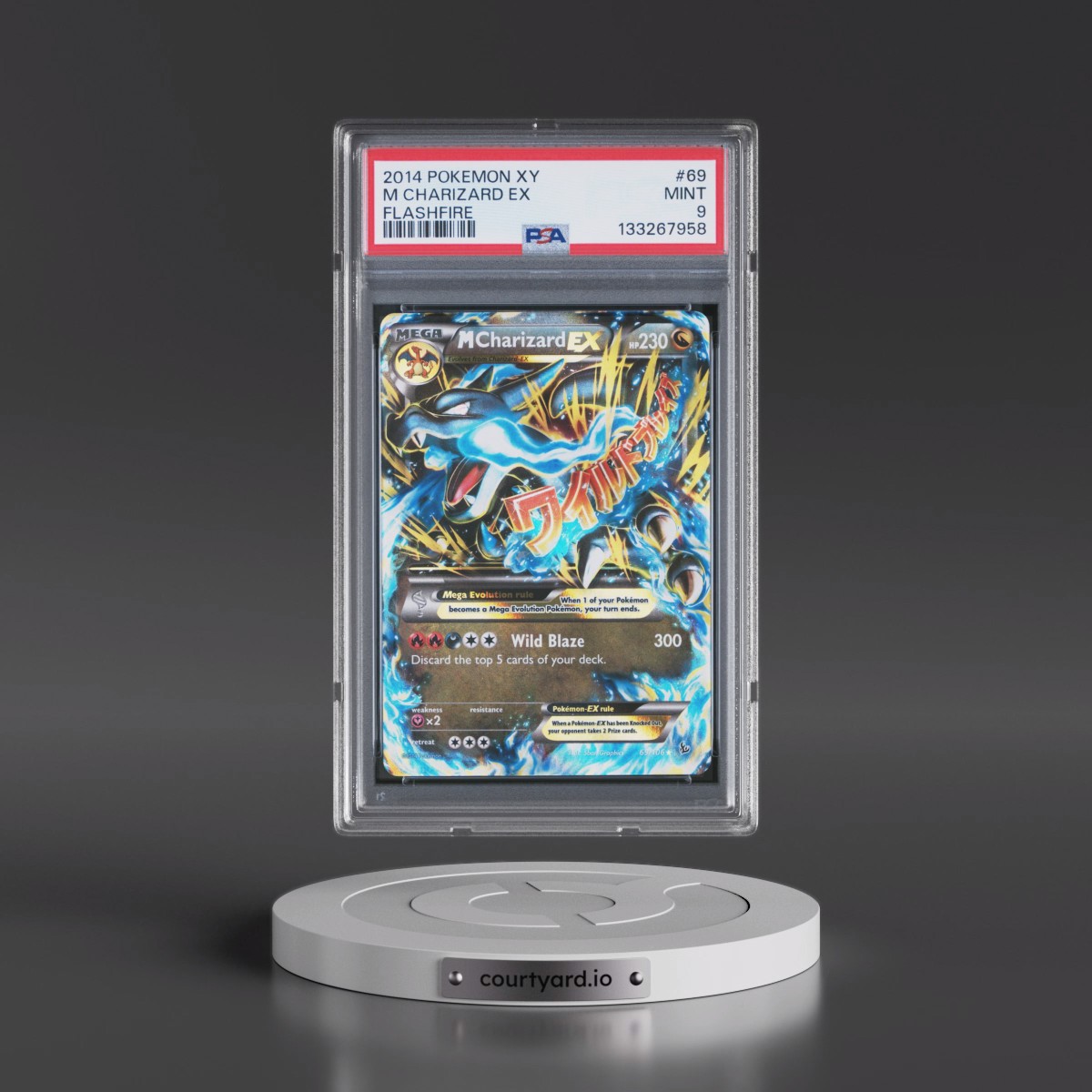 2014 Pokémon XY Flashfire #69 M Charizard EX - Holo (PSA 9 MINT)