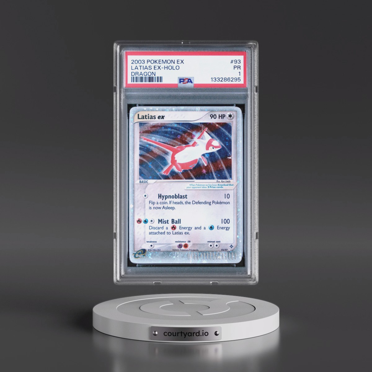 2003 Pokémon EX Dragon #93 Latias EX - Holo Holo (PSA 1 PR)