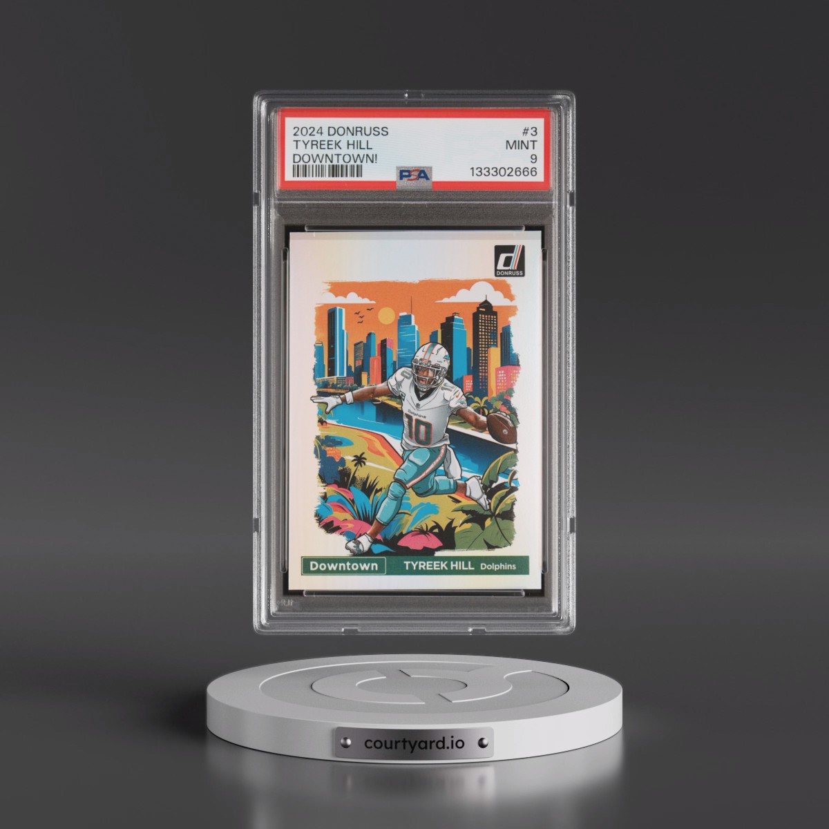 2024 Panini Donruss Downtown! #3 Tyreek Hill (PSA 9 MINT)