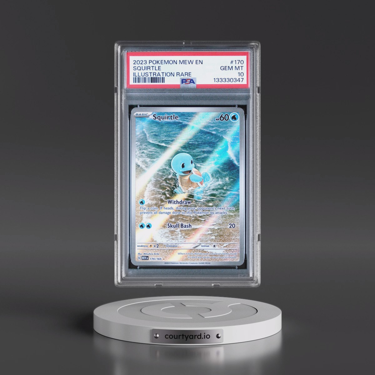 2023 Pokémon Mew EN-151 #170 Squirtle - Illustration Rare (PSA 10 GEM MINT)