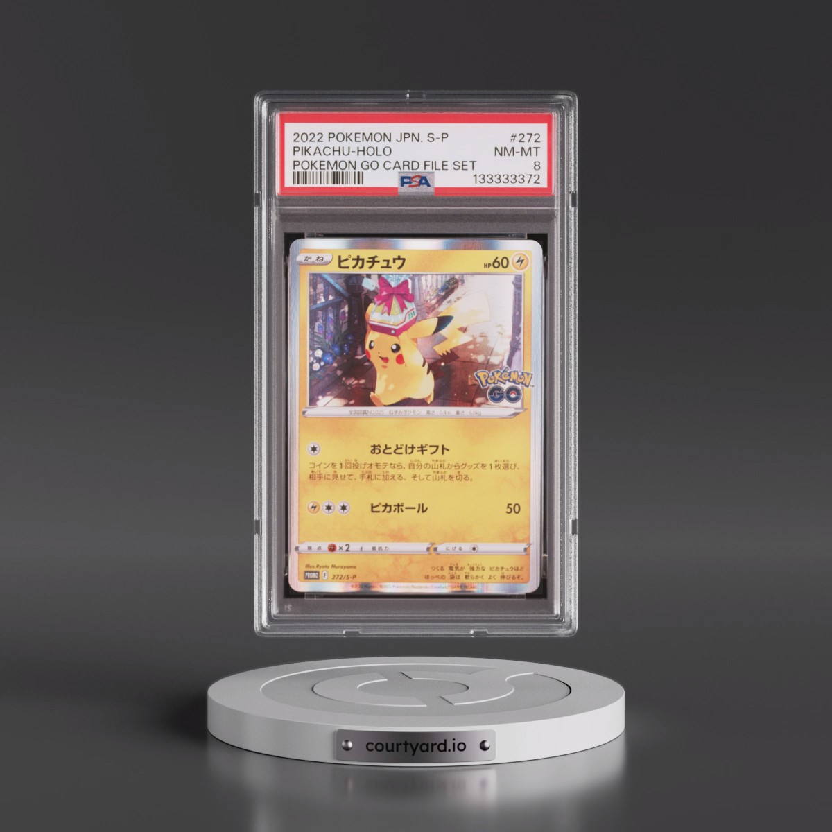 2022 Pokémon S Promo #272 Pikachu - Holo Pokemon Go Card File Set (PSA 8 NM-MT)