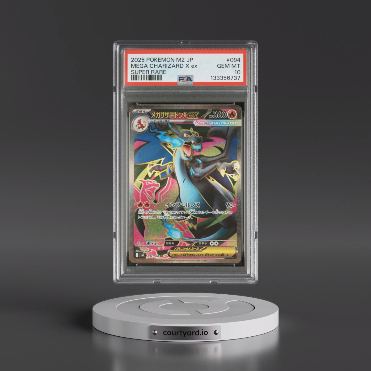 2025 Pokémon M2-Inferno X #094 Mega Charizard X EX - Holo Super Rare (PSA 10 GEM MINT)