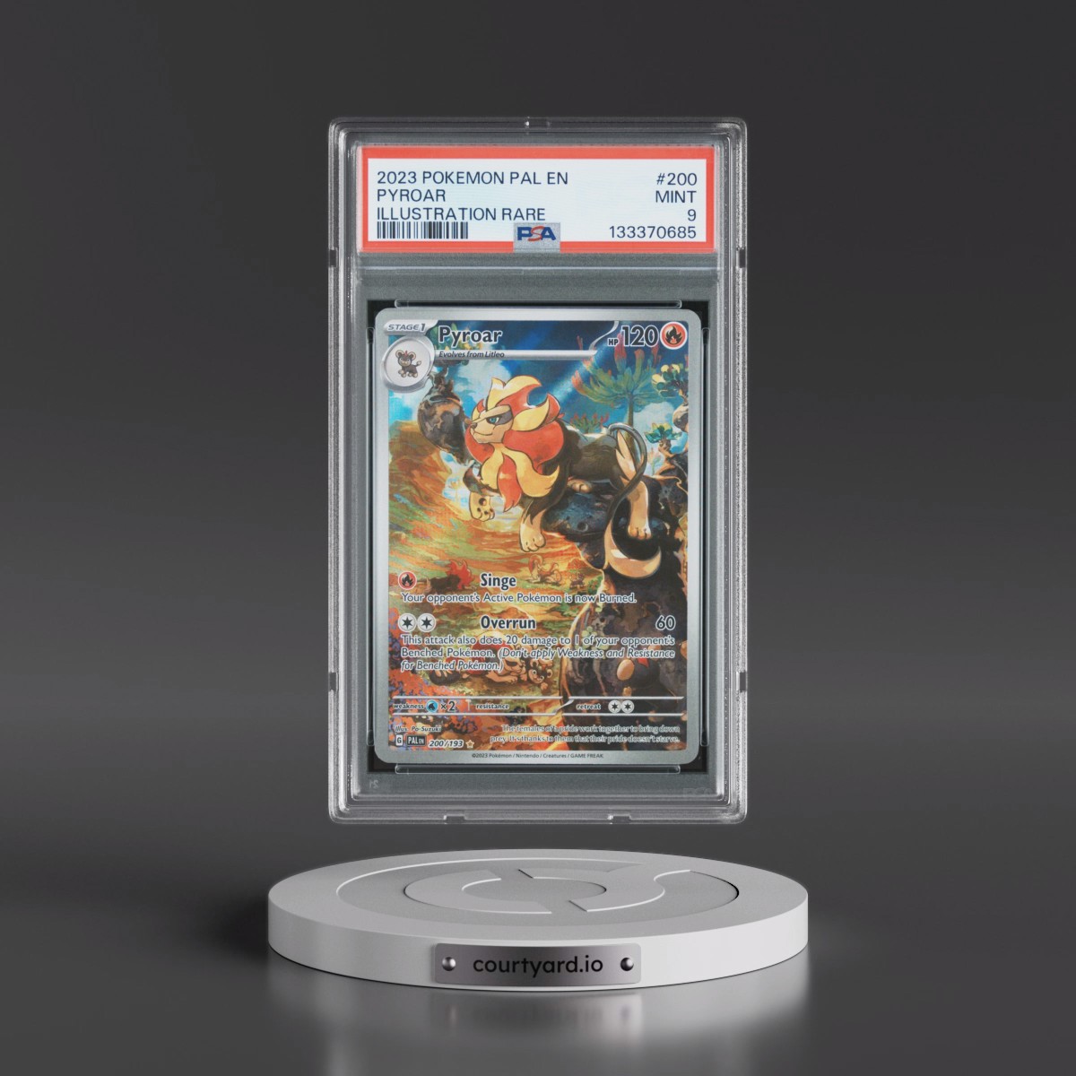 2023 Pokémon Pal EN-Paldea Evolved #200 Pyroar - Illustration Rare (PSA 9 MINT)