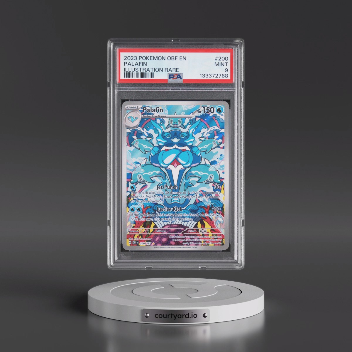 2023 Pokémon Obf EN-Obsidian Flames #200 Palafin - Illustration Rare (PSA 9 MINT)