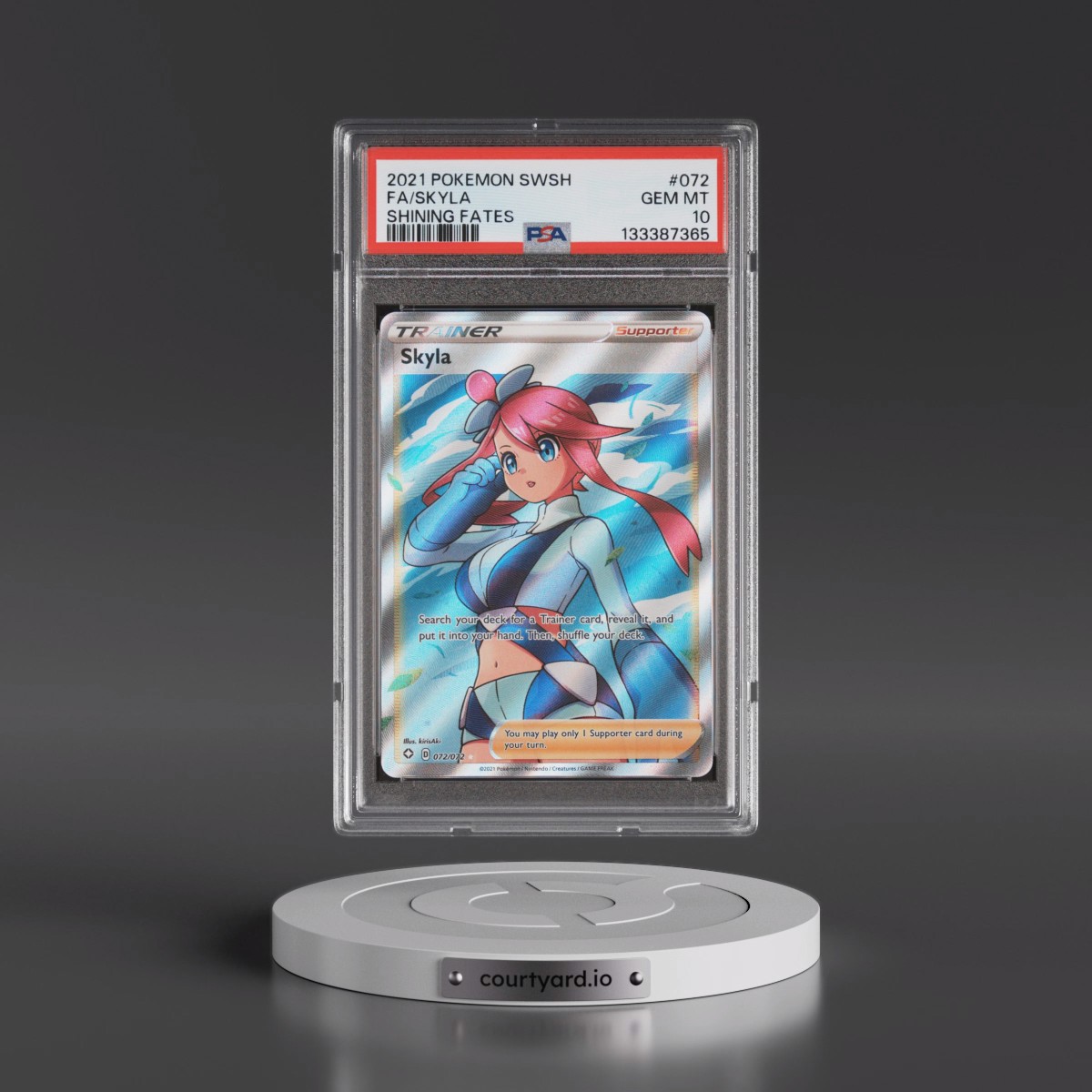 2021 Pokémon Sword & Shield Shining Fates #072 Skyla - Full Art (PSA 10 GEM MINT)
