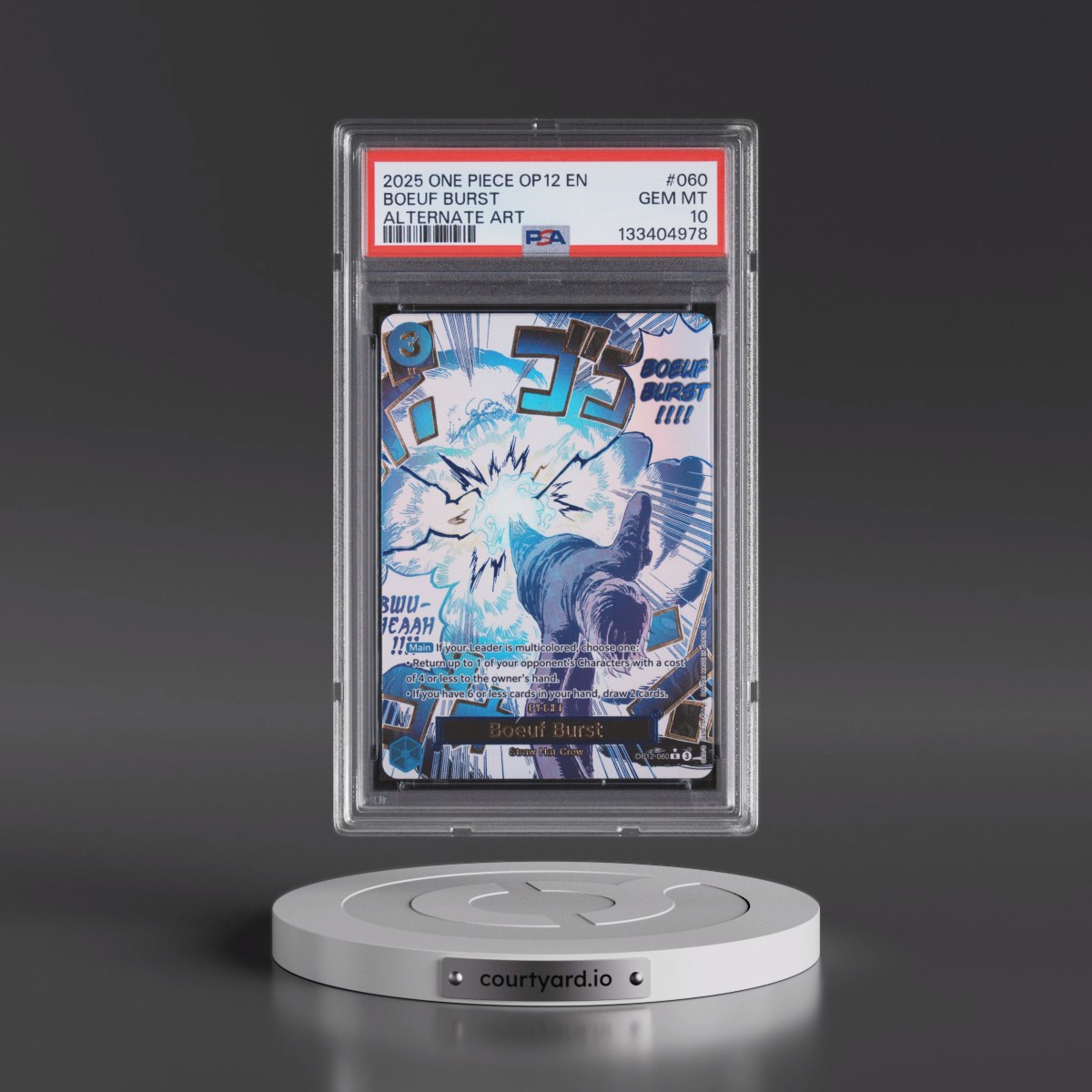 2025 One Piece OP12-Legacy of the Master #060 Boeuf Burst - Alternate Art (PSA 10 GEM MINT)