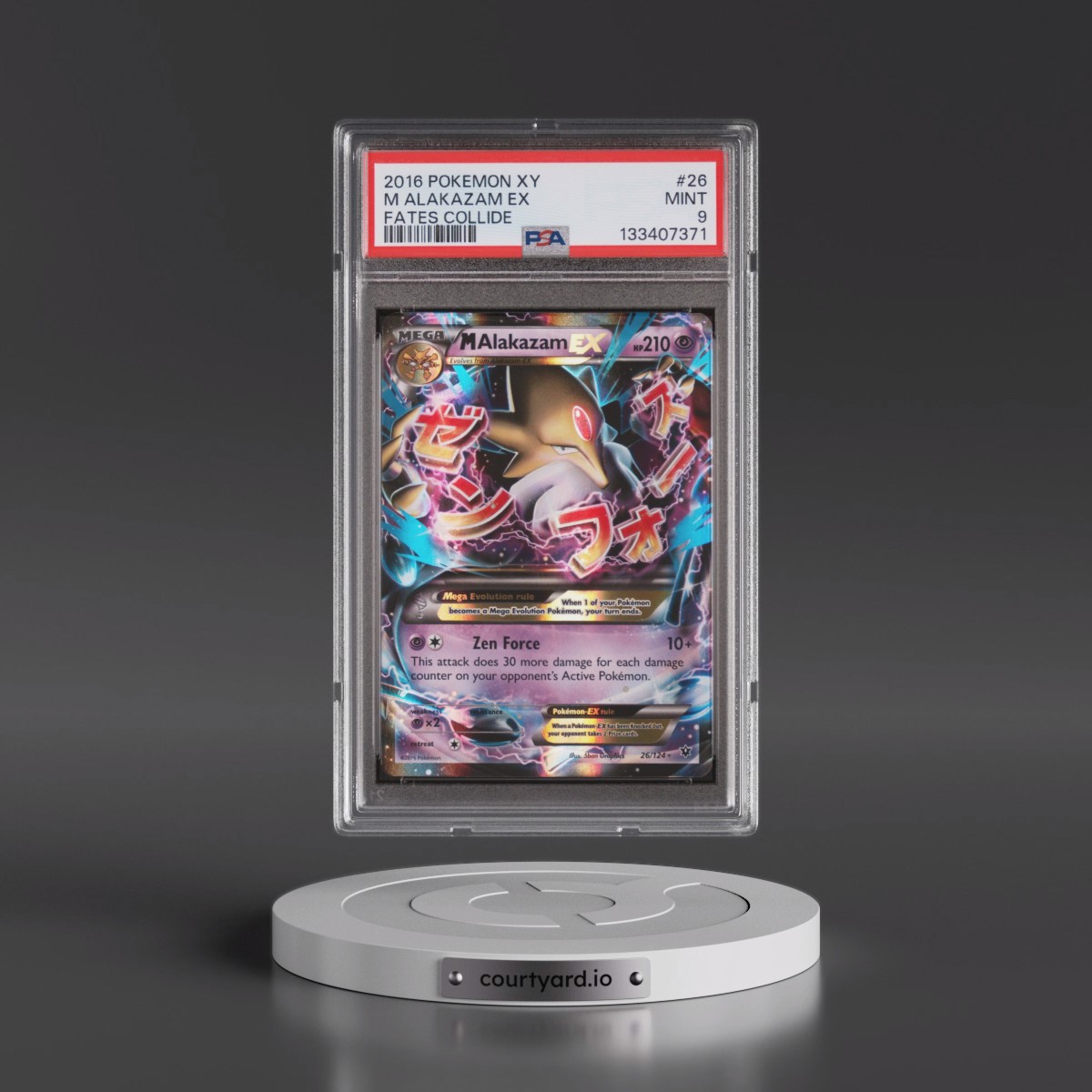 2016 Pokémon XY Fates Collide #26 M Alakazam EX - Holo (PSA 9 MINT)