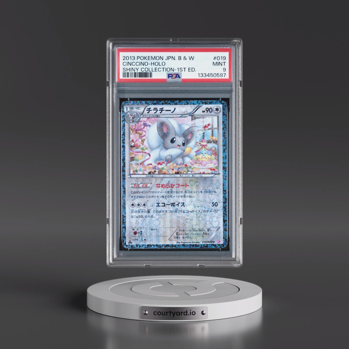 2013 Pokémon Black & White Shiny Collection #019 Cinccino - 1st Edition Holo (PSA 9 MINT)