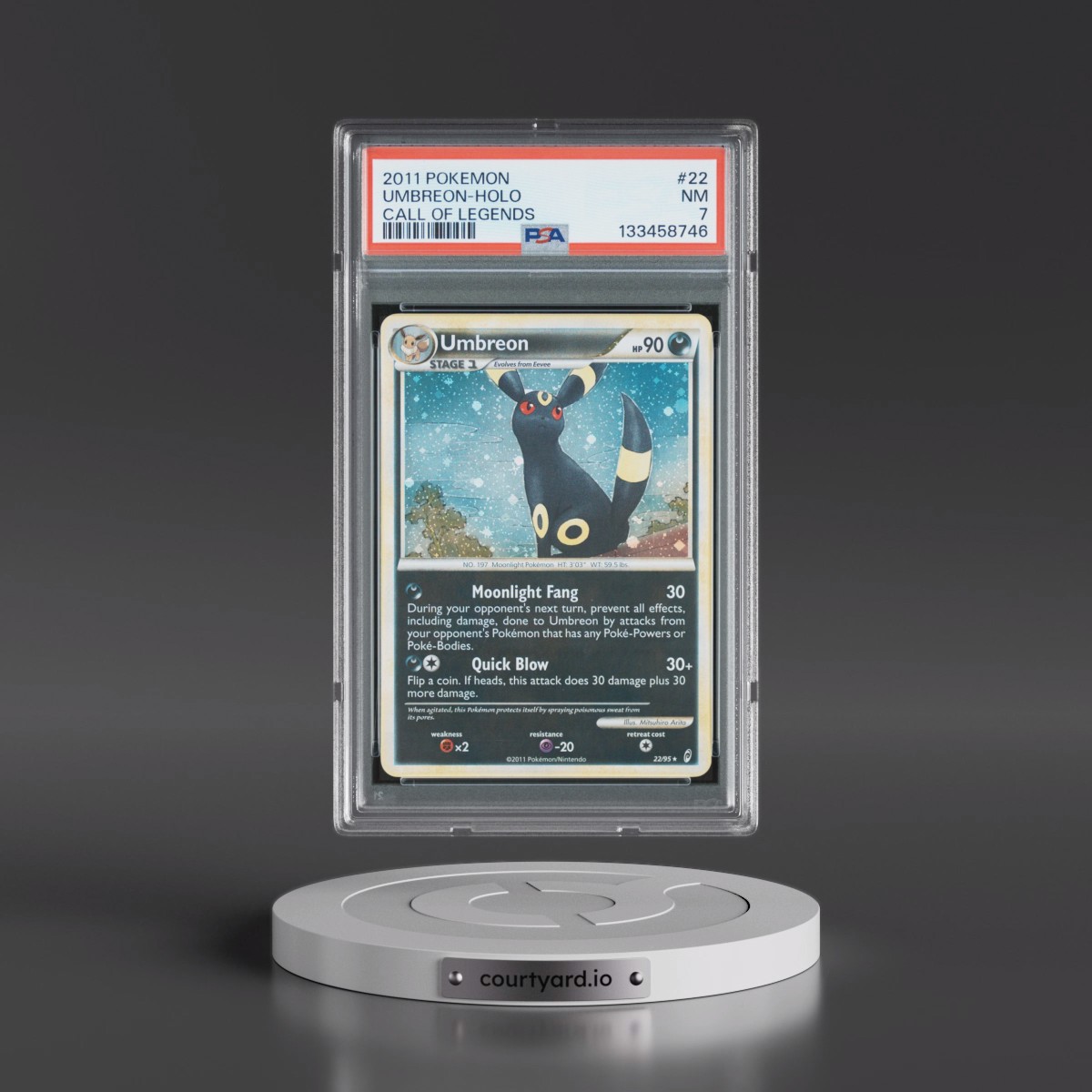 2011 Pokémon Call of Legends Umbreon - Holo #22 PSA 7