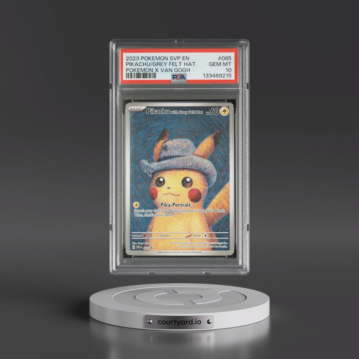 2023 Pokémon Svp EN-SV Black Star Promo #085 Pikachu With Grey Felt Hat - Pokemon X Van Gogh (PSA 10 GEM MINT)